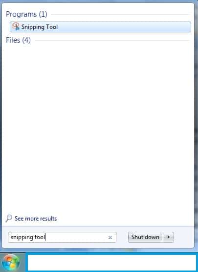 How do I get the snipping tool on my computer? 