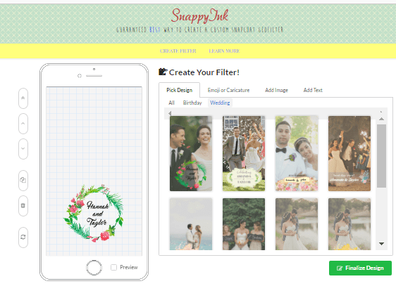 snapchat geofilter template maker online free