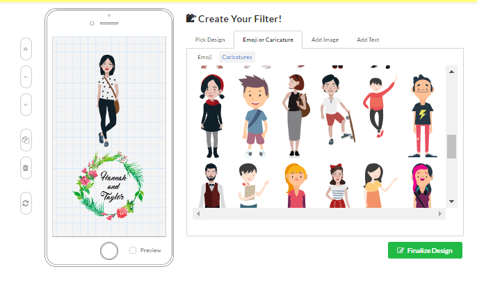 snapchat geofilter template maker online free