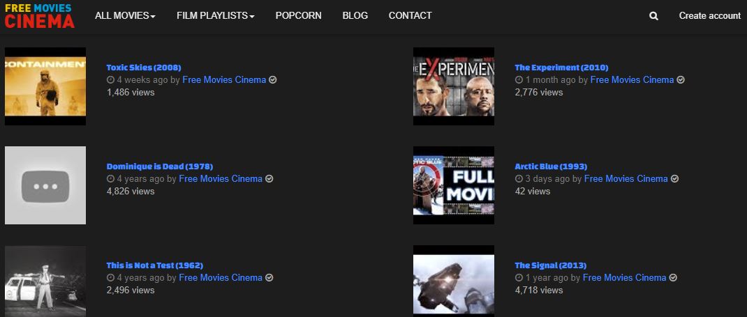 Free Movie Cinema is a free movie streaming site