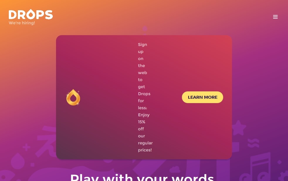 Drops App is one of the Best Language Learning Apps