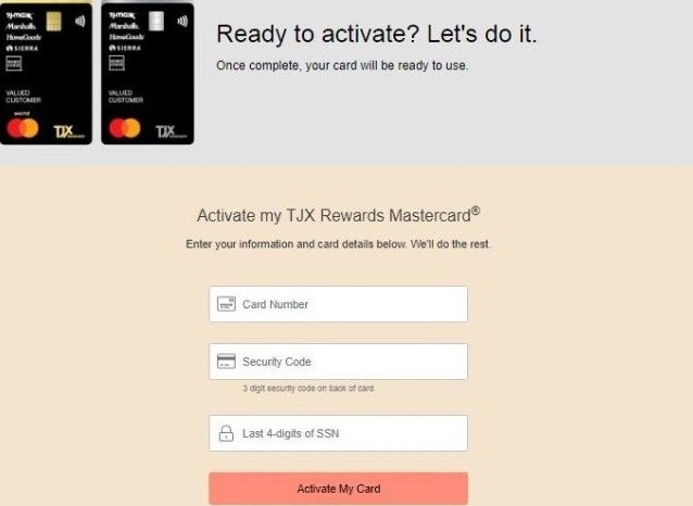 How To Activate My TJX Maxx Credit Card
