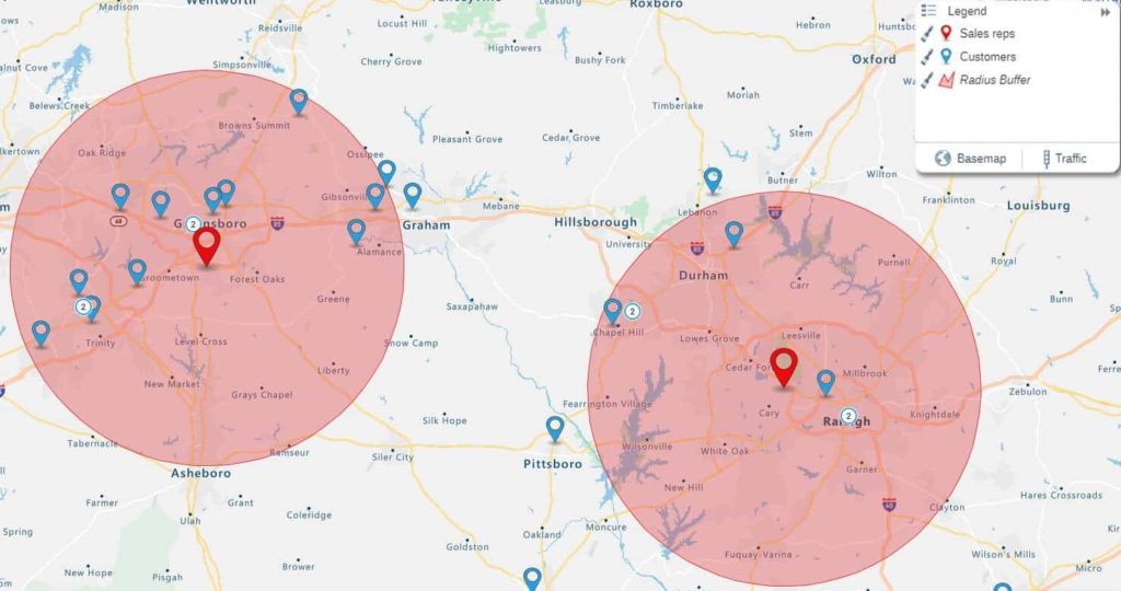 Radius maps are beneficial for businesses in the following ways