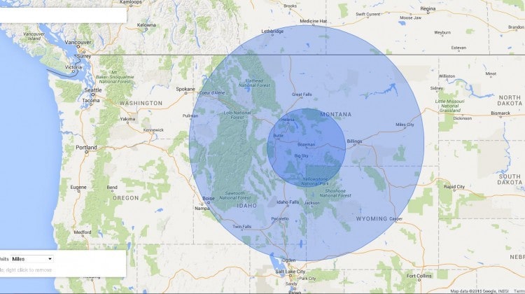 Printable Radius Map