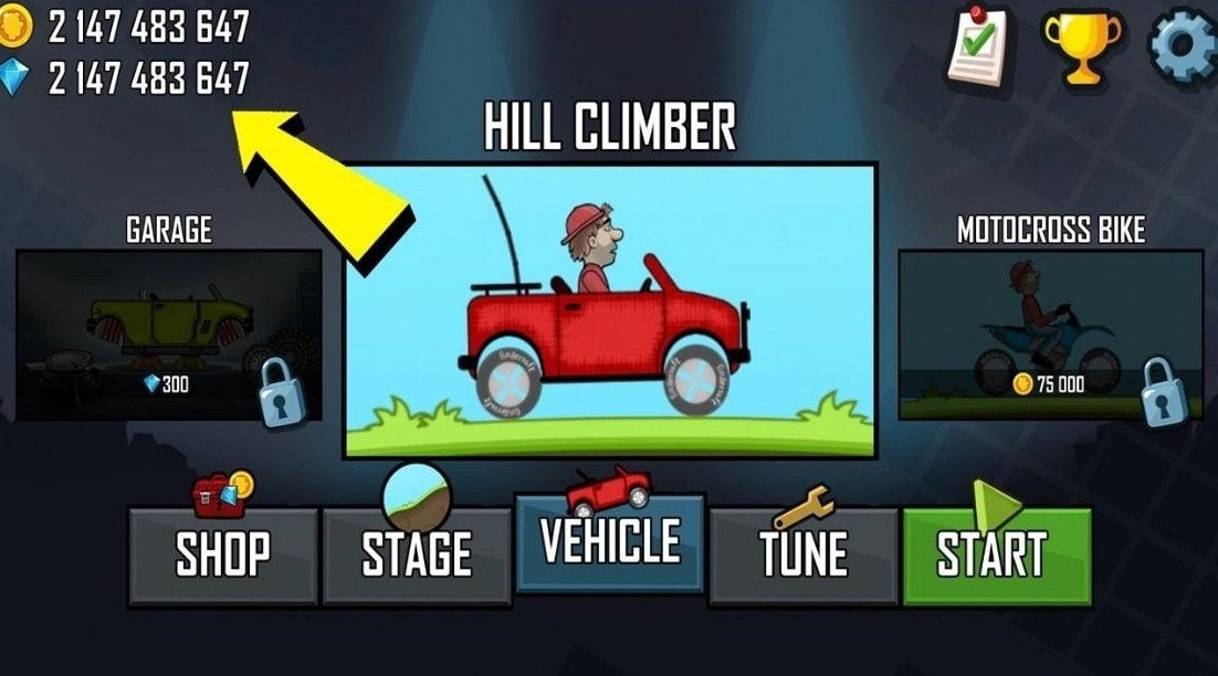 Download Hill Climb Racing MOD APK (Unlimited Fuel, All Cars Unlocked, Infinite Coins) 2022