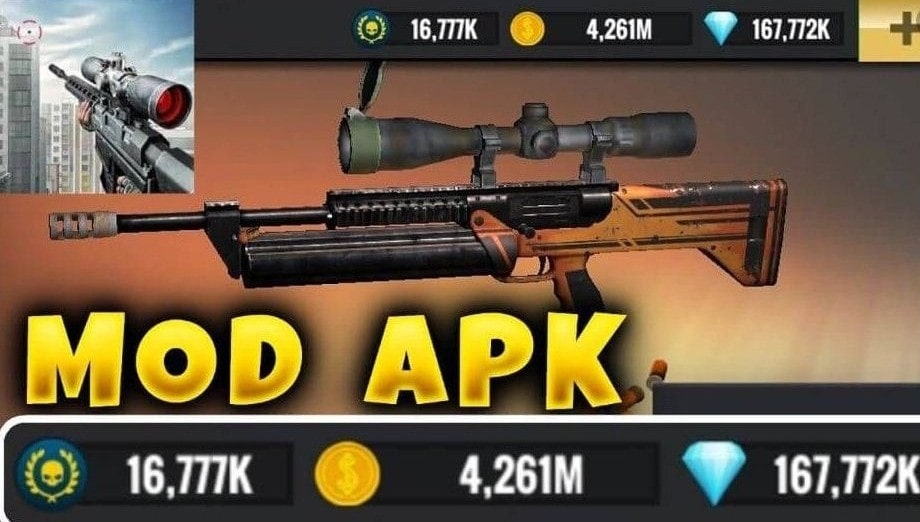Sniper 3D MOD APK (All Guns Unlocked, Unlimited Money – Gems – Energy) Latest Version 2022