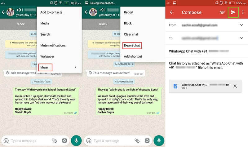 Transfer WhatsApp backup chat from iPhone to Android