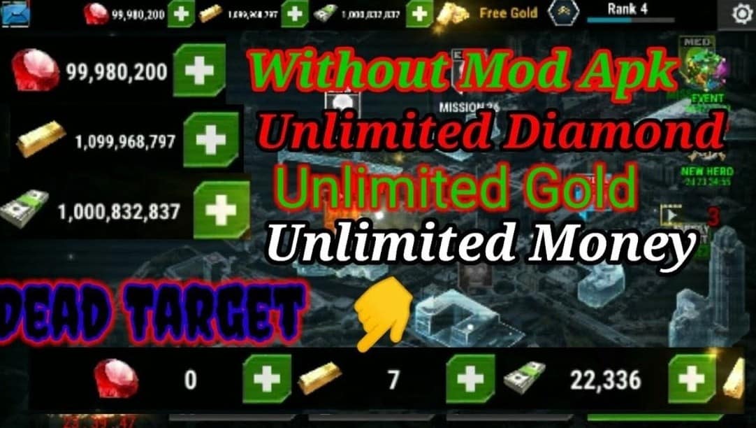 Dead Target MOD APK (All Guns Unlocked, Unlimited Money, Diamonds) Latest Version 2022
