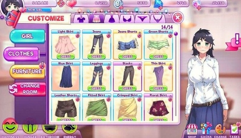 Download Pocket Waifu MOD APK Free Shopping, Unlimited Gems (Latest Version) 2022