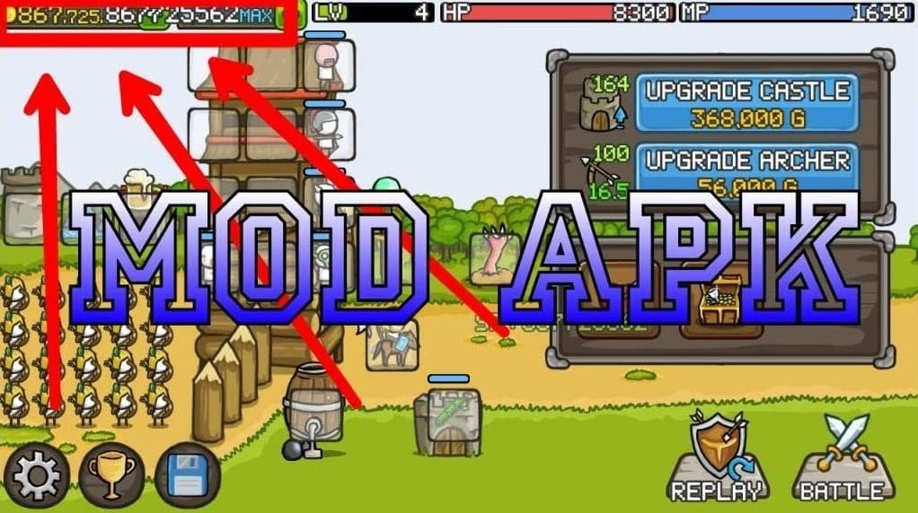 Grow Castle MOD APK (Max Level, Free Shopping, God Mode) Latest Version