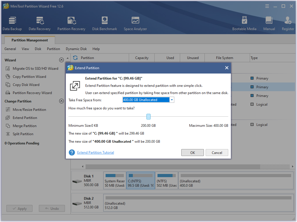 Extend Space on the System Disk