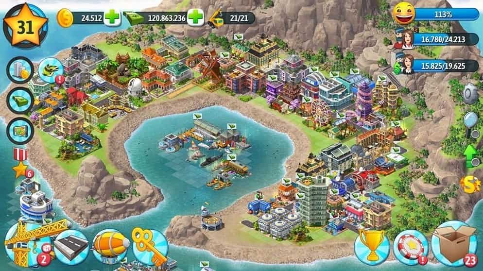 city island 5 mod apk level max unlimited money