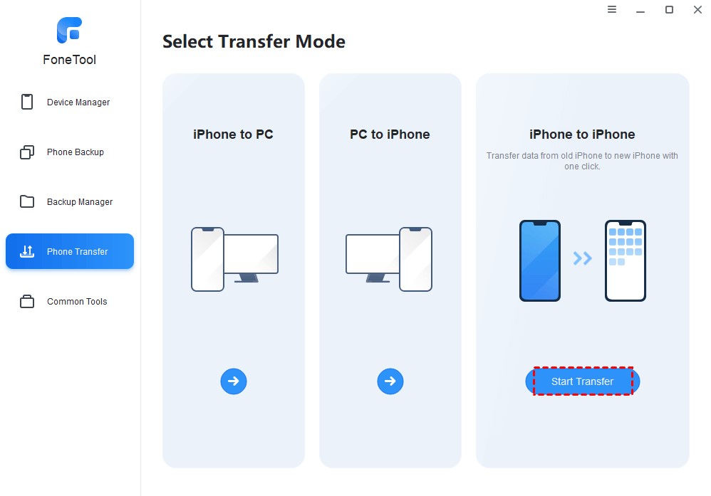 How to transfer data from old iPhone to new iPhone with FoneTool