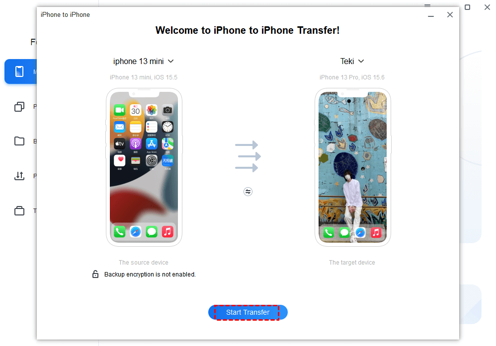 Transfer everything from iPhone to iPhone