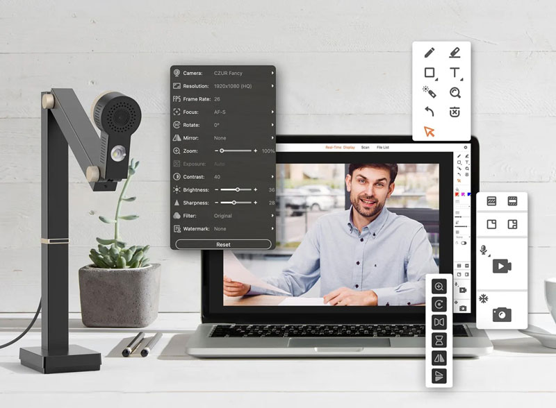 Using the CZUR Fancy S Pro for Video Conferencing