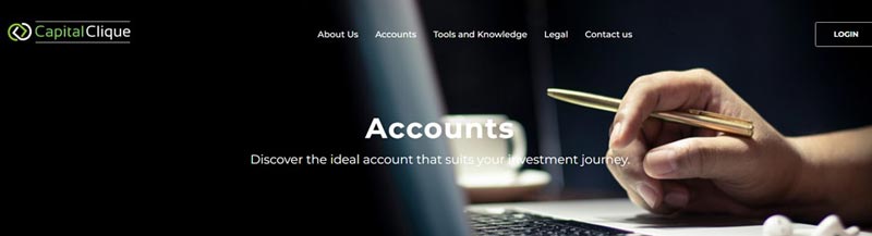 Tailored Tiers: Navigating Account Types at CapitalClique
