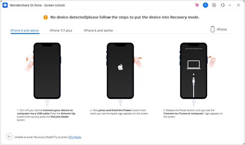 Step 2. Confirm the Lock Details and Activate Recovery Mode